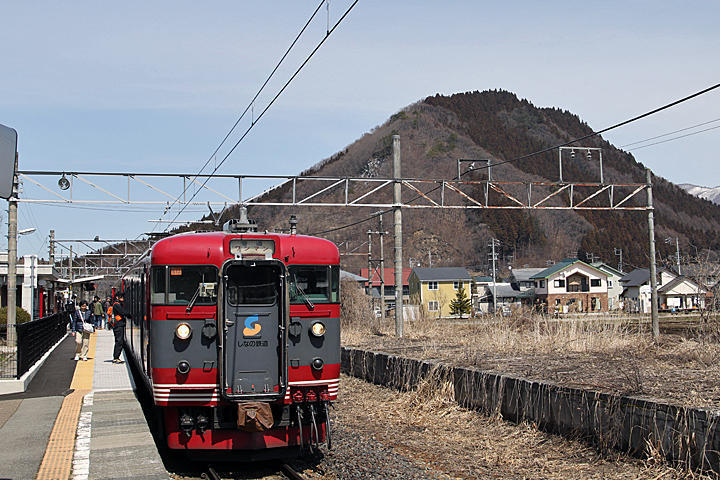 鉄道看板 柏崎↔長野(裏：直江津↔長野) - 鉄道